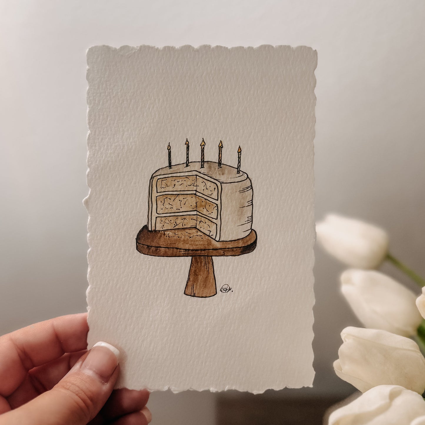 Birthday Card (Cake Stand)