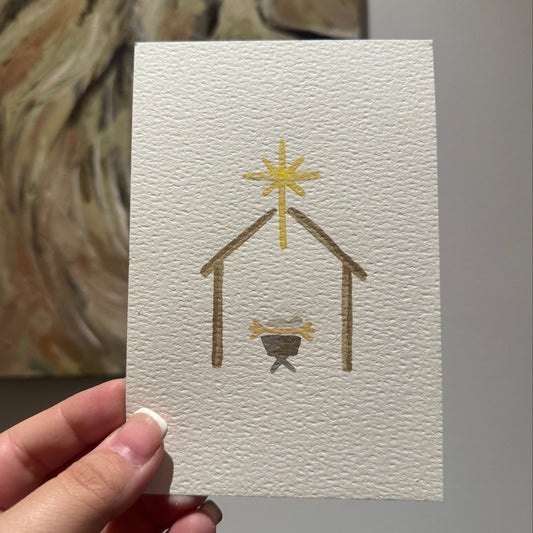 Traditional Christmas Card // Stable
