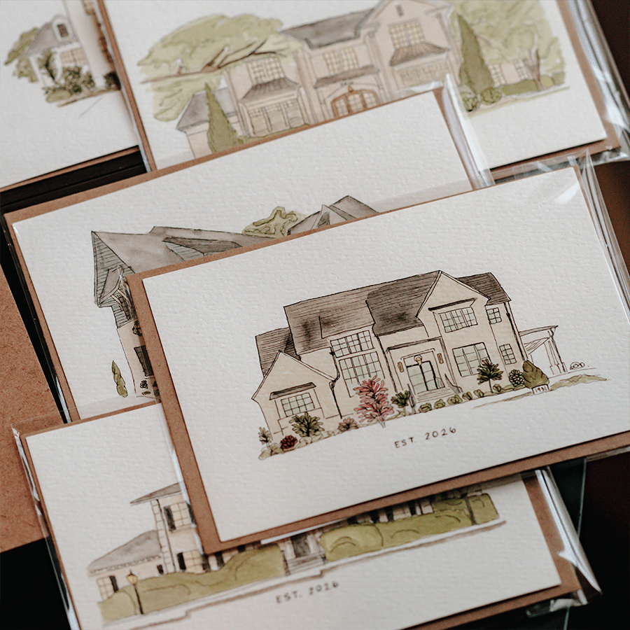 Home Portrait Card (Made to Order)