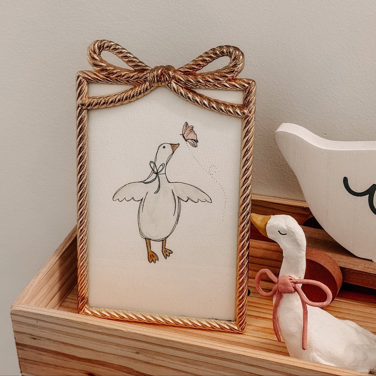 A gift bag card, matching the baby shower's theme.